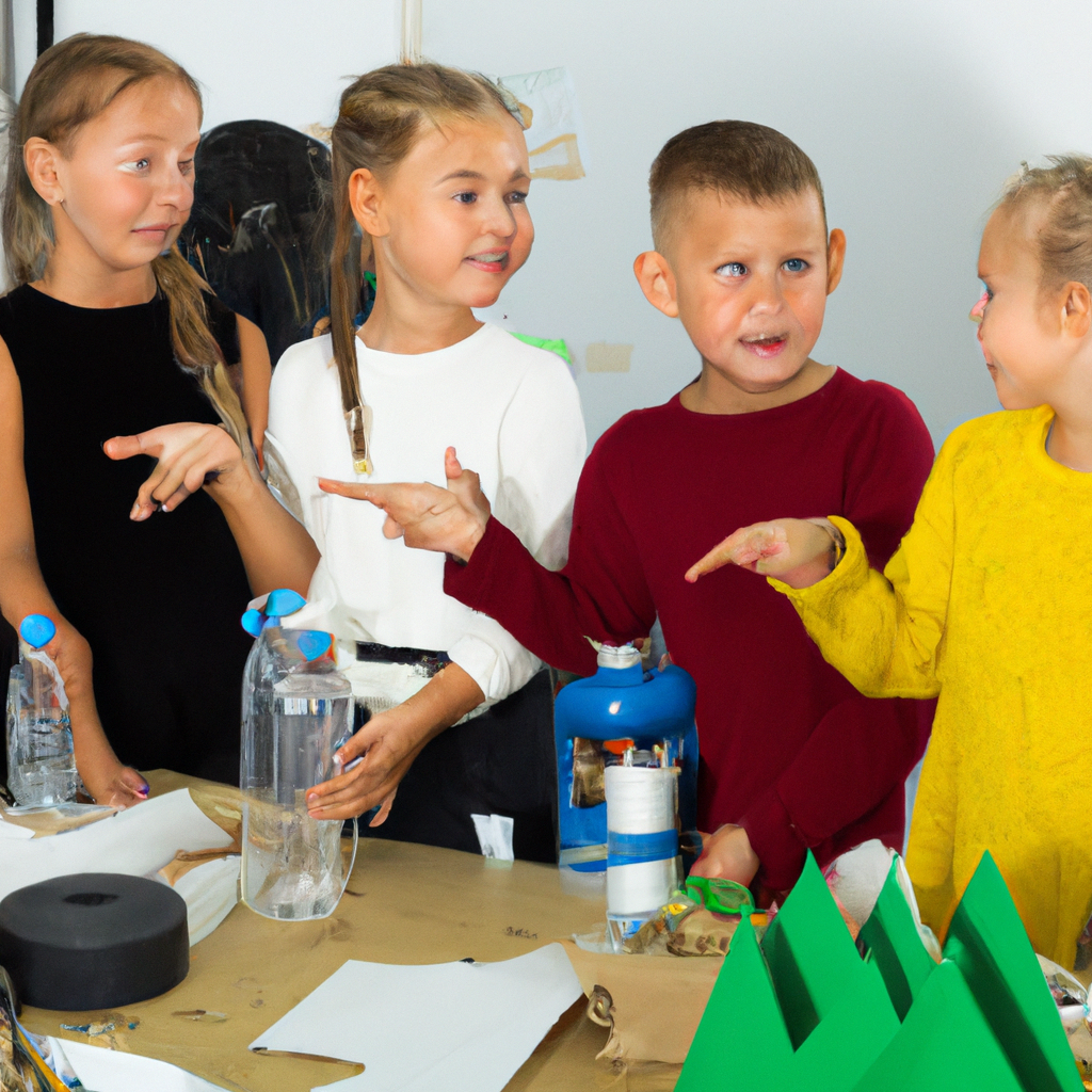 Děti se učí o recyklaci na workshopu